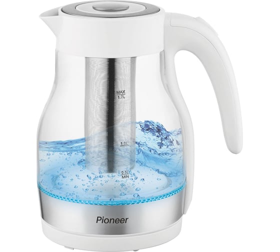 Чайник Pioneer стекло KE802G white