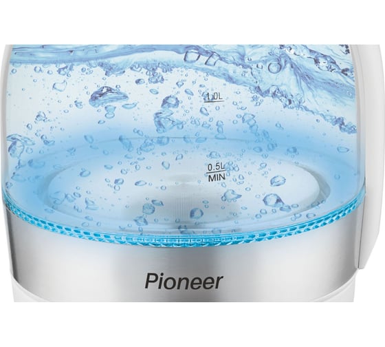 Чайник Pioneer стекло KE802G white