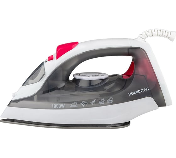 Утюг Homestar hs-4012 серый 1800 Вт, пар, спрей, паровой удар, самоочистка, керамическая подошва 105544