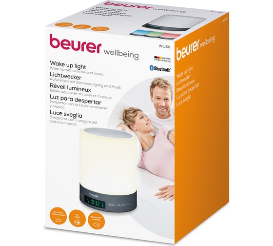 Будильник BEURER WL50 цифровой белый 589.21 1187423
