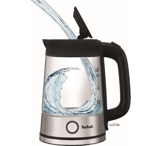 Чайник TEFAL KI750D30 1.7 л 2400 Вт серебристый стекло 1006280