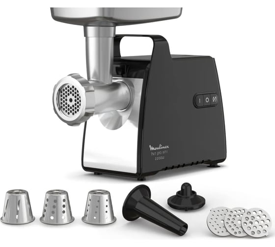 Мясорубка MOULINEX ME558810 2200Вт черный/серый 1635927