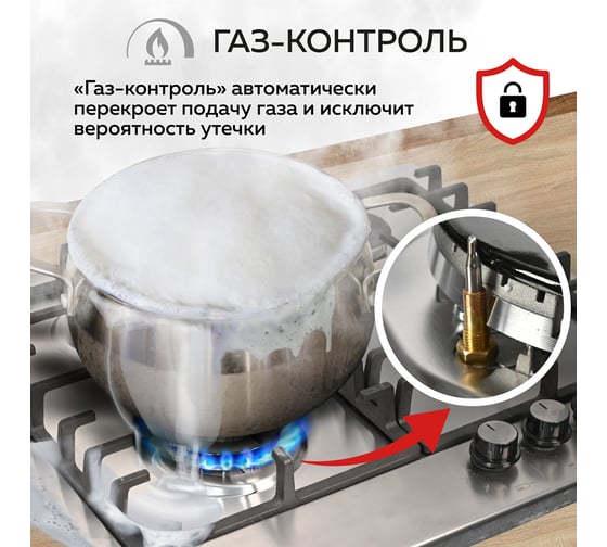 Газовая варочная встраиваемая панель GFGRIL 60 см GF-HBG154IN