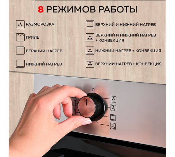 Духовой электрический встраиваемый шкаф GFGRIL GF-EO300IN