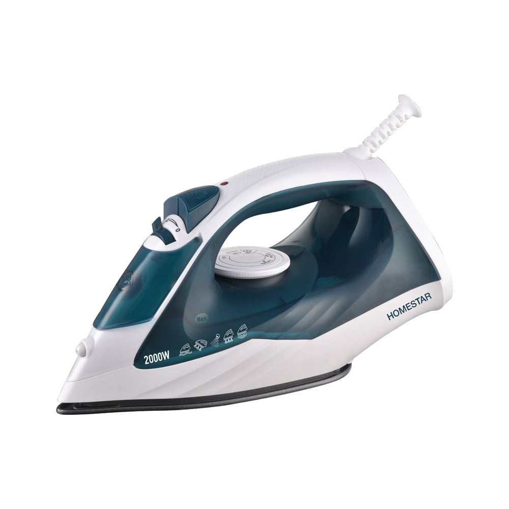 Утюг Homestar hs-4008 бело-синий 2200 Вт, пар, тефлоновая подошва ...
