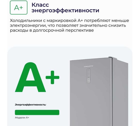 Холодильник Delvento solido 201 см, с no frost системой разморозки VDM49101