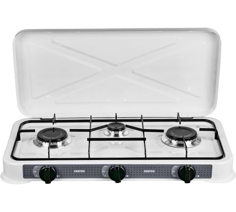 Газовая плитка Centek белая, 3 конфорки CT-1522