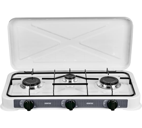 Газовая плитка Centek белая, 3 конфорки CT-1522