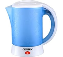 Дорожный чайник Centek бело-синий, 600 мл, 600 Вт CT-0054 Blue