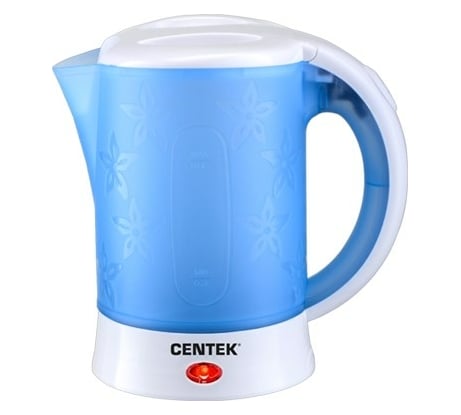 Дорожный чайник Centek бело-синий, 600 мл, 600 Вт CT-0054 Blue