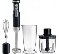 Блендер Delta LUX DE-7004B черный, 1000 Вт регулировка скорости, турбо, стакан, венчик, измельчитель 6 Р1-00005951