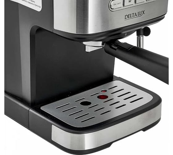 Кофеварка Delta LUX DE-2003 рожковая, черный, 850 Вт, объем 1,5 л, 15 бар 2 Р1-00009090