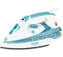 Утюг Delta LUX DL-710 белый с серо-голубым, 2400 Вт, керамика, антикапля, антинакипь, автоотключение 10 0R-00000630