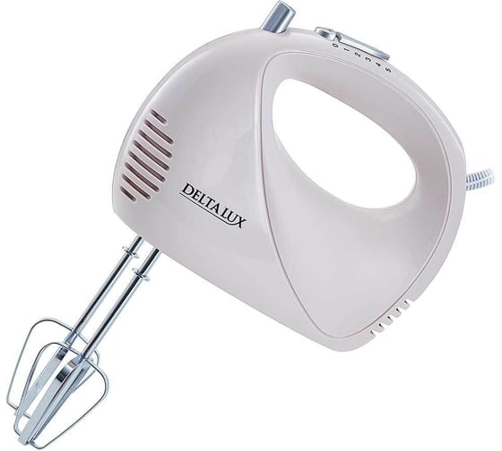 Миксер DELTA LUX DL-5068 розовый, 400 Вт, 4 насадки, 5 скоростных режимов, турбо (12) 0R-00003080 1