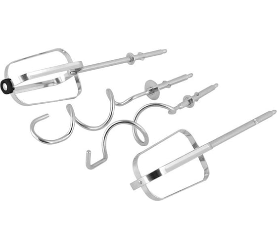 Миксер DELTA LUX DL-5074C белый, 600 Вт, чаша 3,5 л, из нержавеющей стали, 5 скоростей, 4 насадки (4) Р1-00003614