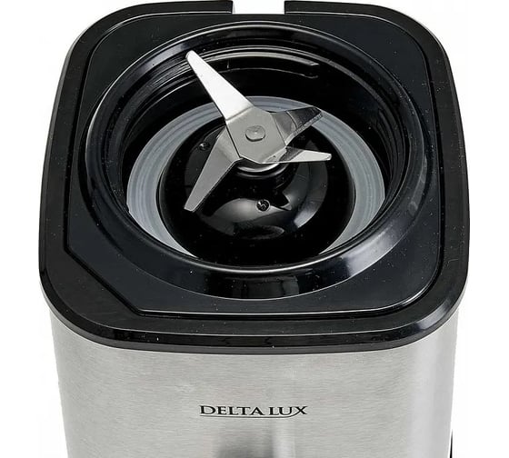 Блендер Delta LUX DE-7300 нержавеющая сталь, 1000 Вт, стеклянная чаша, 1,5 л, черный 3 Р1-00008207