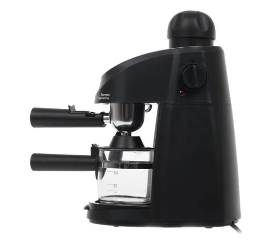 Кофеварка Delta LUX DL-8150К рожковая, черный, 5 бар, капучино, эспрессо, 240 мл 4 0Р-00015400