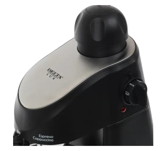Кофеварка Delta LUX DL-8150К рожковая, черный, 5 бар, капучино, эспрессо, 240 мл 4 0Р-00015400