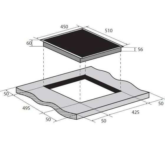 Индукционная варочная поверхность ZUGEL ZIH453W