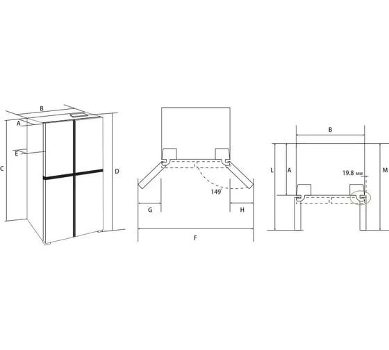 Комбинированный холодильник ZUGEL Cross Door ZRCD430X