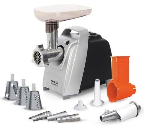 Электромясорубка Аксион М61.02 черно-серебристая 4607159824165