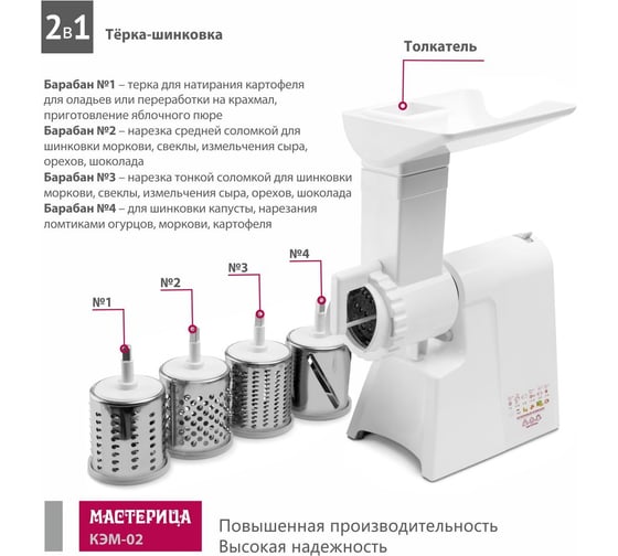 Мясорубка Мастерица КЭМ-02 00-00004291