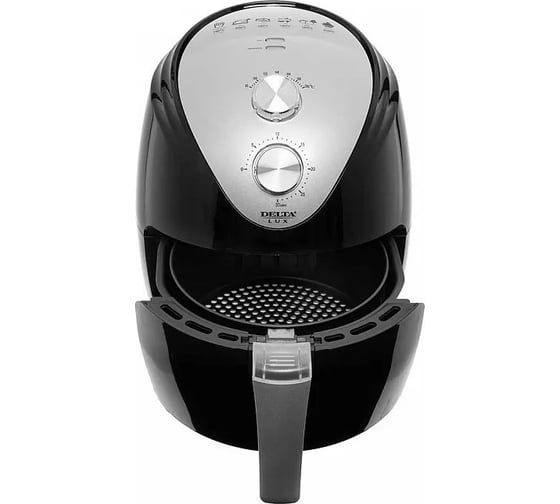 Мультипечь Delta LUX DE-6101 черный, таймер, чаша 3,2 л, корзина 2,5 л (2) Р1-00005595