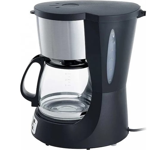Кофеварка Delta LUX DE-2000 черная, 1000 Вт, таймер, 1,5 л, LED дисплей (4) Р1-00005950