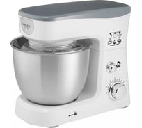 Планетарный миксер Delta LUX DE-7900Р белый/белый с серым, 1000 Вт, чаша из нержавеющей стали, 3,5 л (2) Р1-00004131