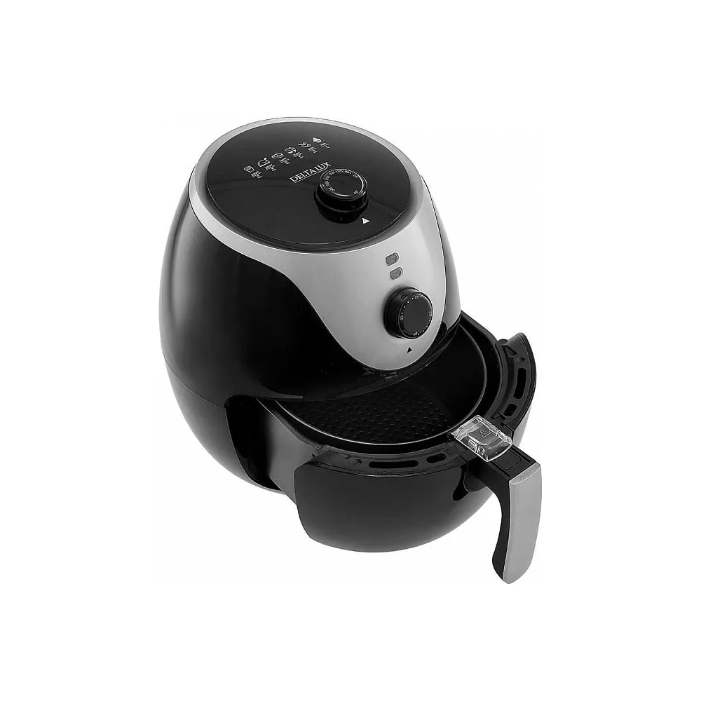 Мультипечь Delta LUX DE-6102 черный, таймер, чаша 3,2 л, корзина 2,6 л ...