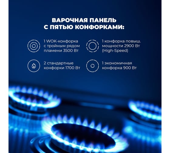Газовая варочная панель De'Longhi GERMANA 7GW IM V77955350