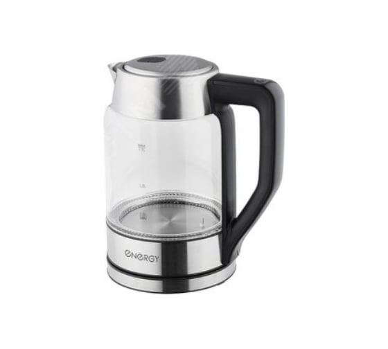 Чайник ENERGY e-207t 1.7 л, стекло, пластик, черный 164147