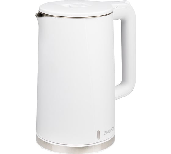 Чайник ENERGY e-208, 1.7 л, белый, двойной корпус 164148