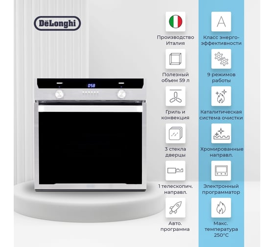 Электрический духовой шкаф SLM 8 RUS De'Longhi 21000695