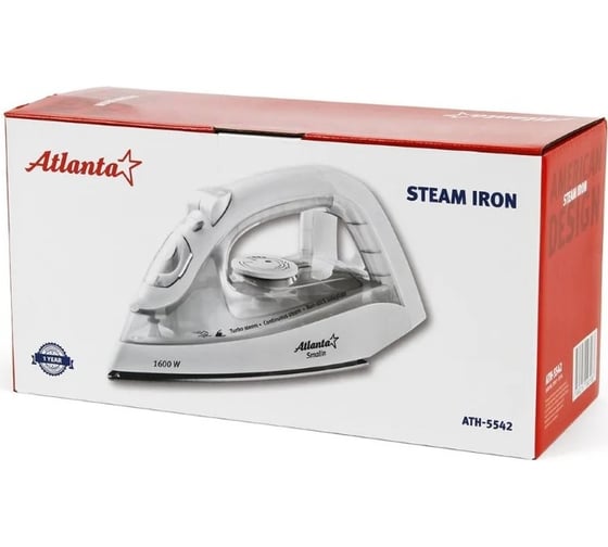 Утюг Atlanta с пароувлажнением ATH-5542 white