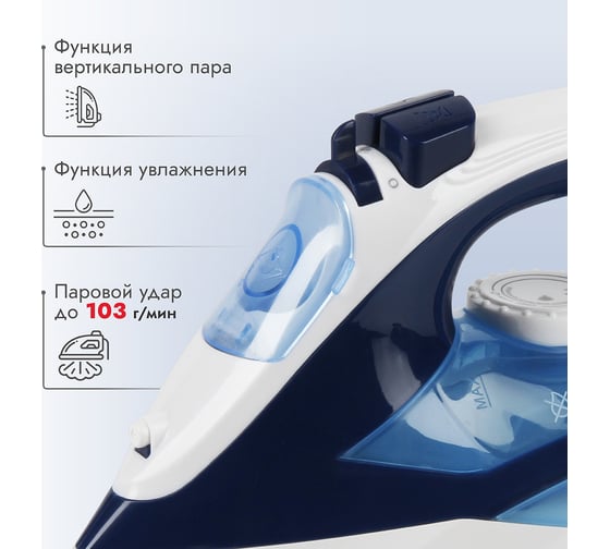 Утюг Atlanta с пароувлажнением ATH-5546 blue