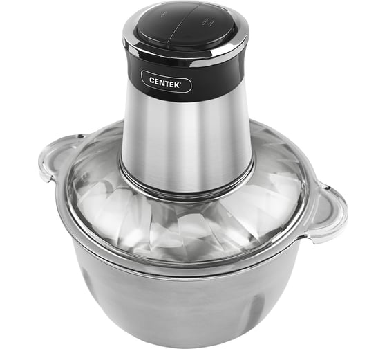 Чоппер Centek 350 Вт 2 скорости, чаша нержавеющая сталь, 2.5 л, 4 лезвия, резиновое основание CT-1399