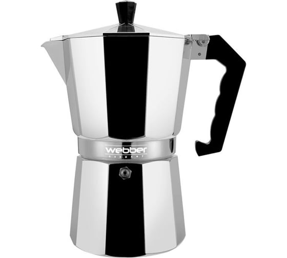 Гейзерная алюминиевая кофеварка Webber BE-0121 150 мл, на 3 чашки 36 0R-00005117