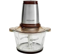 Измельчитель Delta LUX DE-7400 чаша из стекла, 1.6 л, 500 Вт, двойной ножевой блок, коричневый 8 Р1-00005921