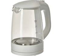 Чайник Delta LUX DL-1058W корпус из жаропрочного стекла, белый, 2200 Вт, 2 л 0R-00005548