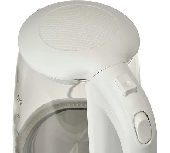 Чайник Delta LUX DL-1058W корпус из жаропрочного стекла, белый, 2200 Вт, 2 л 0R-00005548