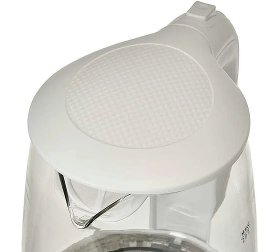 Чайник Delta LUX DL-1058W корпус из жаропрочного стекла, белый, 2200 Вт, 2 л 0R-00005548