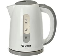 Чайник Delta DL-1106 1.7 л, 2200 Вт, белый с серым Р1-00017803