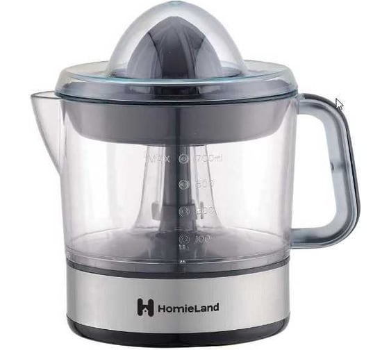 Электрическая соковыжималка HomieLand HL-700B черная, 40 Вт, 700 мл 12 00-00016306