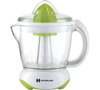 Электрическая соковыжималка HomieLand HL-1000G белая с зеленым, 40 Вт, 1000 мл 12 00-00016305