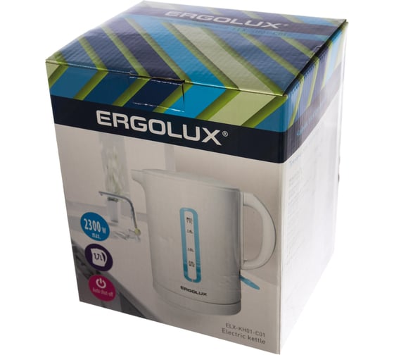 Белый чайник ERGOLUX ELX-KH01-C01 13114