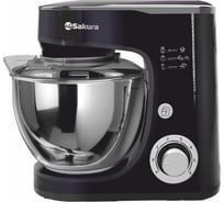 Электрический миксер с чашей SAKURA SA-6332BK ELEGANT планетарный, 1300 Вт, 5.0 л, 6 скоростей, Турбо РТ-00069989