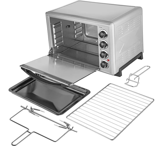 Мини-печь Endever Danko 4047, серебристый цвет, мощность 2000 Вт, объем 45 л, 1 шт в упаковке 90404