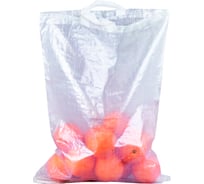 Сумка ПОЛИМАКС 10 кг 38x54 см без логотипа прозрачная 100 шт 00000655-1