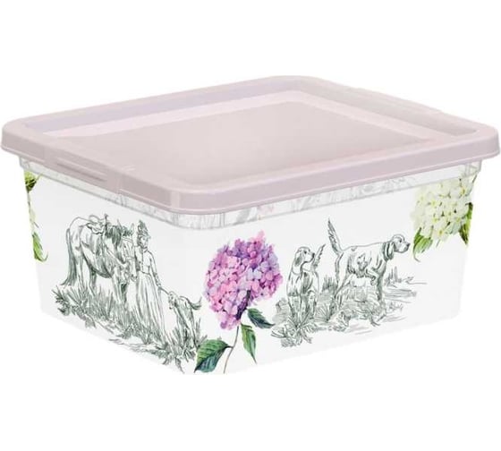 Коробка Полимербыт Toile de Jouy 1.9 л, пудра 435109700 1
